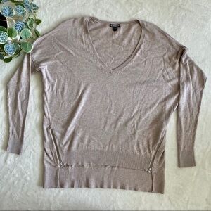 Express Hi-Lo hem line side zipper knit sweater